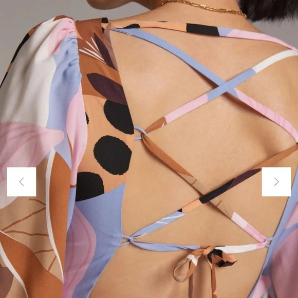 Anthropology Bloom Wrap Midi dress, size large! - Picture 3 of 11